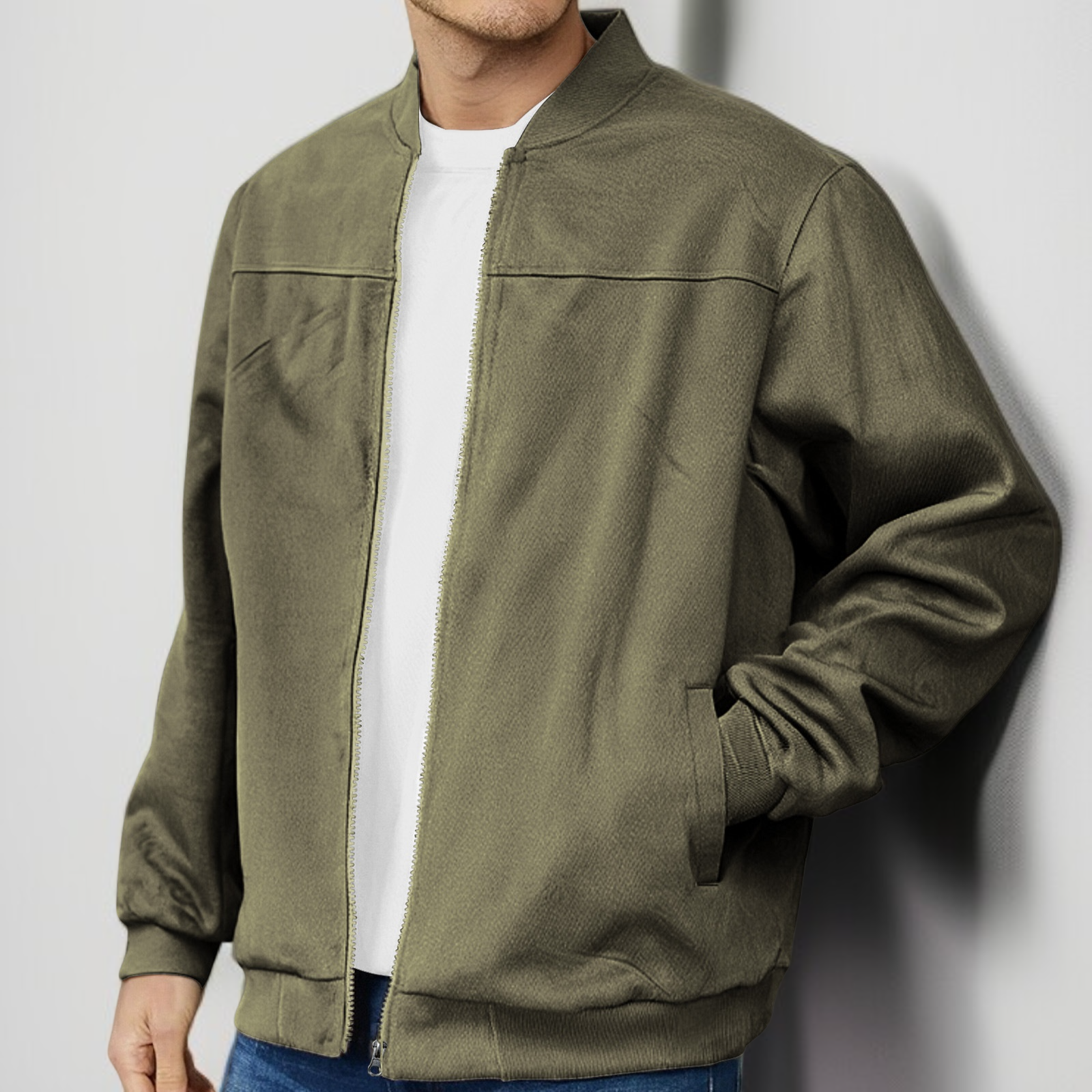 남성 패션 캐주얼 지퍼 재킷