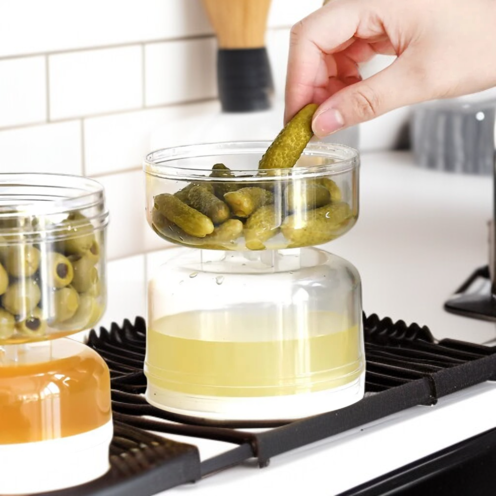 수제 피클 보관 건습 분리 항아리