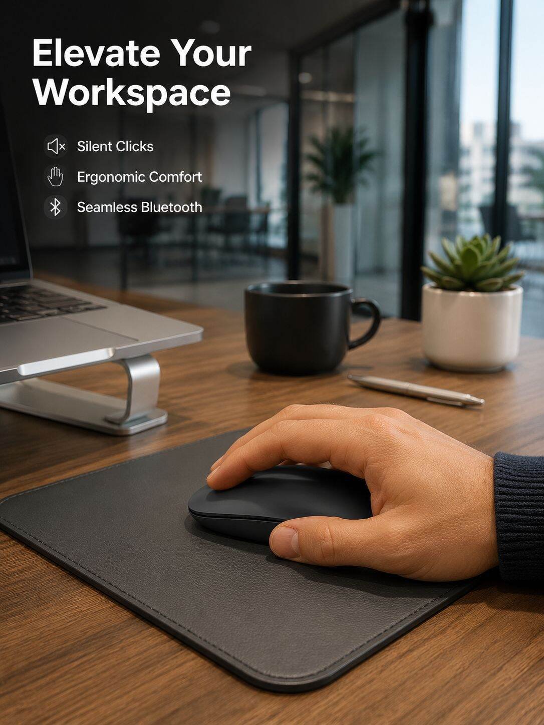 Bluetooth Silent Rechargeable Wireless Office Mouse