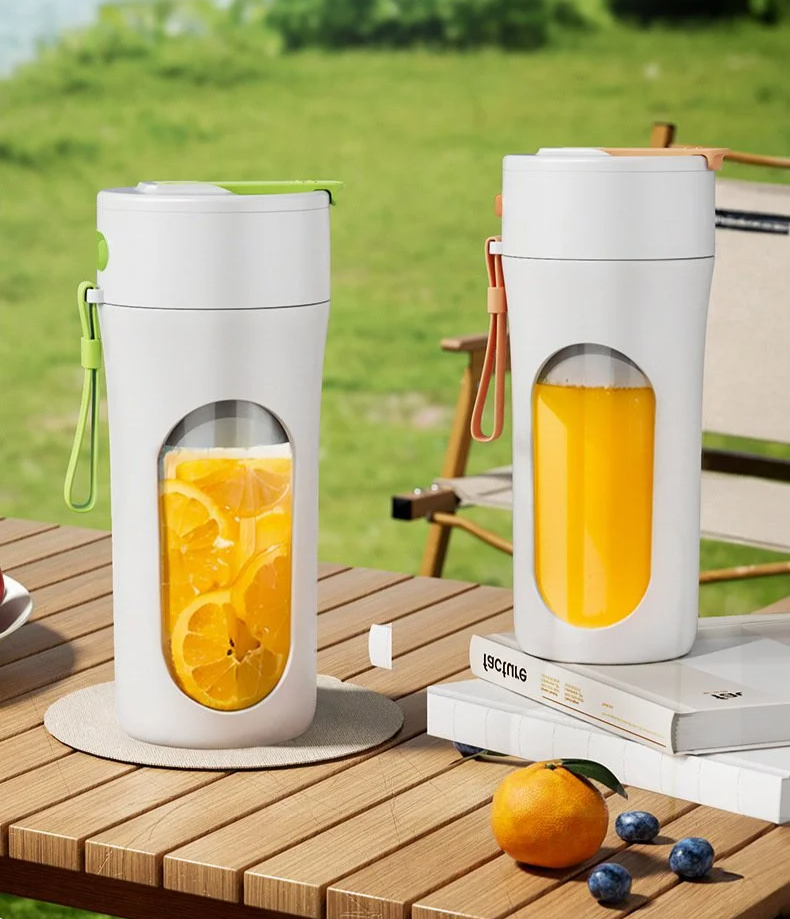 Taza de jugo portátil con cuchillo de 12 hojas de acero inoxidable