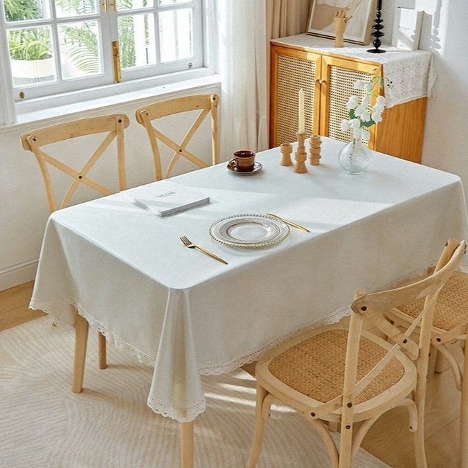 防水棉麻桌布 長款家用桌巾 不可水洗