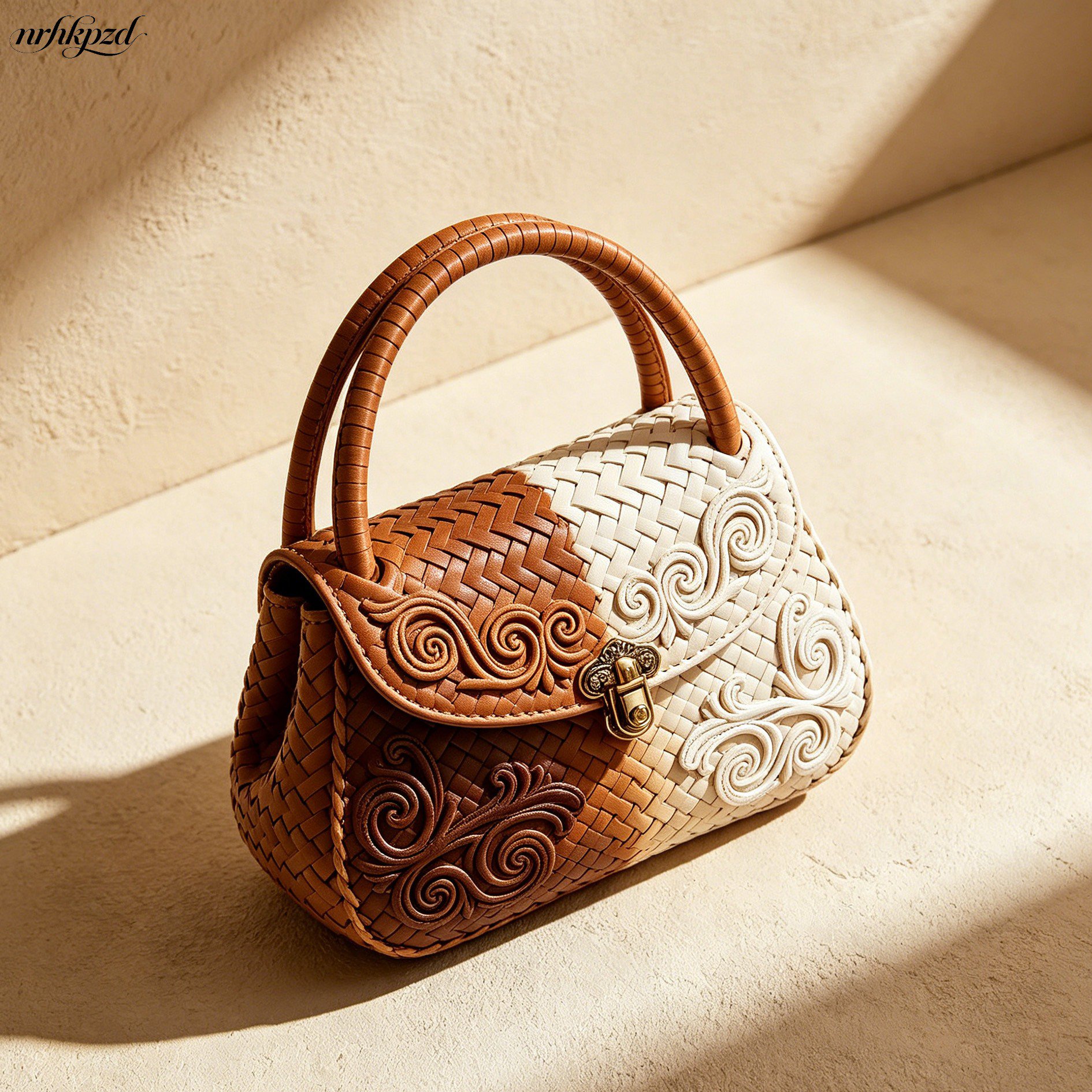 Handgefertigte Handtasche aus Palmfasern