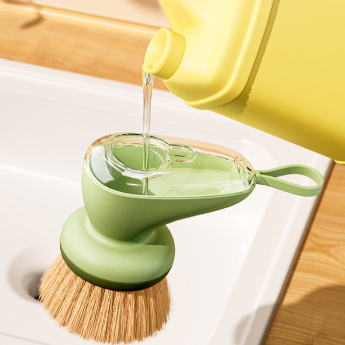廚房按壓式出液洗碗刷