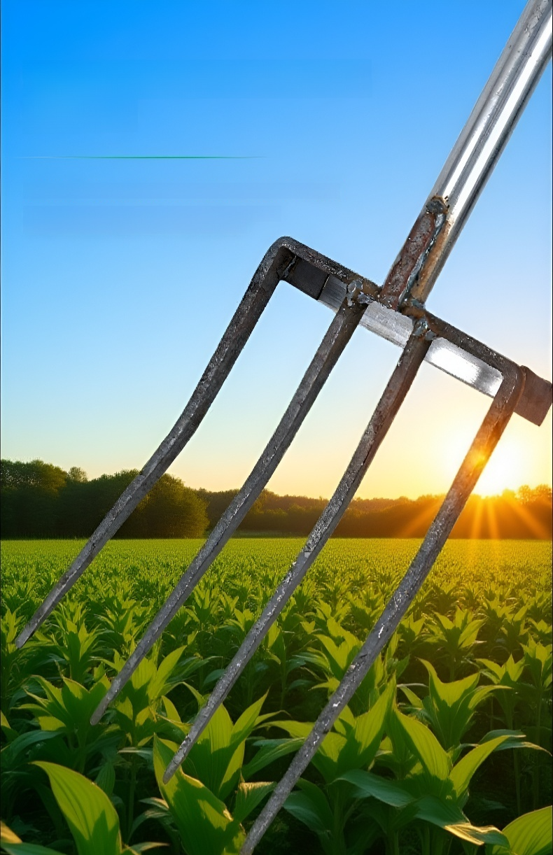 Widły ogrodowe z czterema zębami – ergonomiczny uchwyt