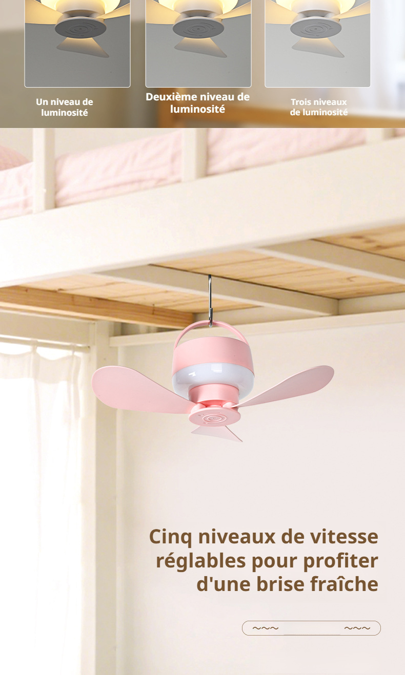 Ventilateur de plafond portable avec motif décoratif