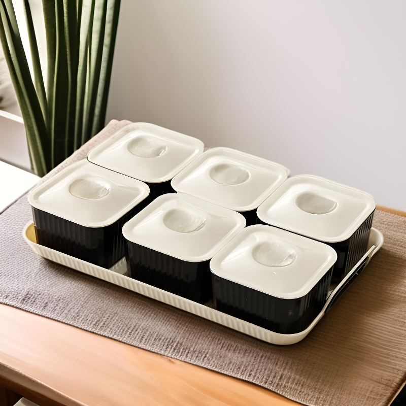 帶蓋密封多功能水果糖果收納盒家用托盤