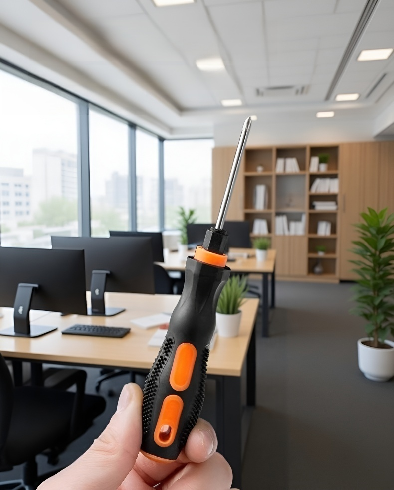 Ergonomic handles on mini screwdriver set