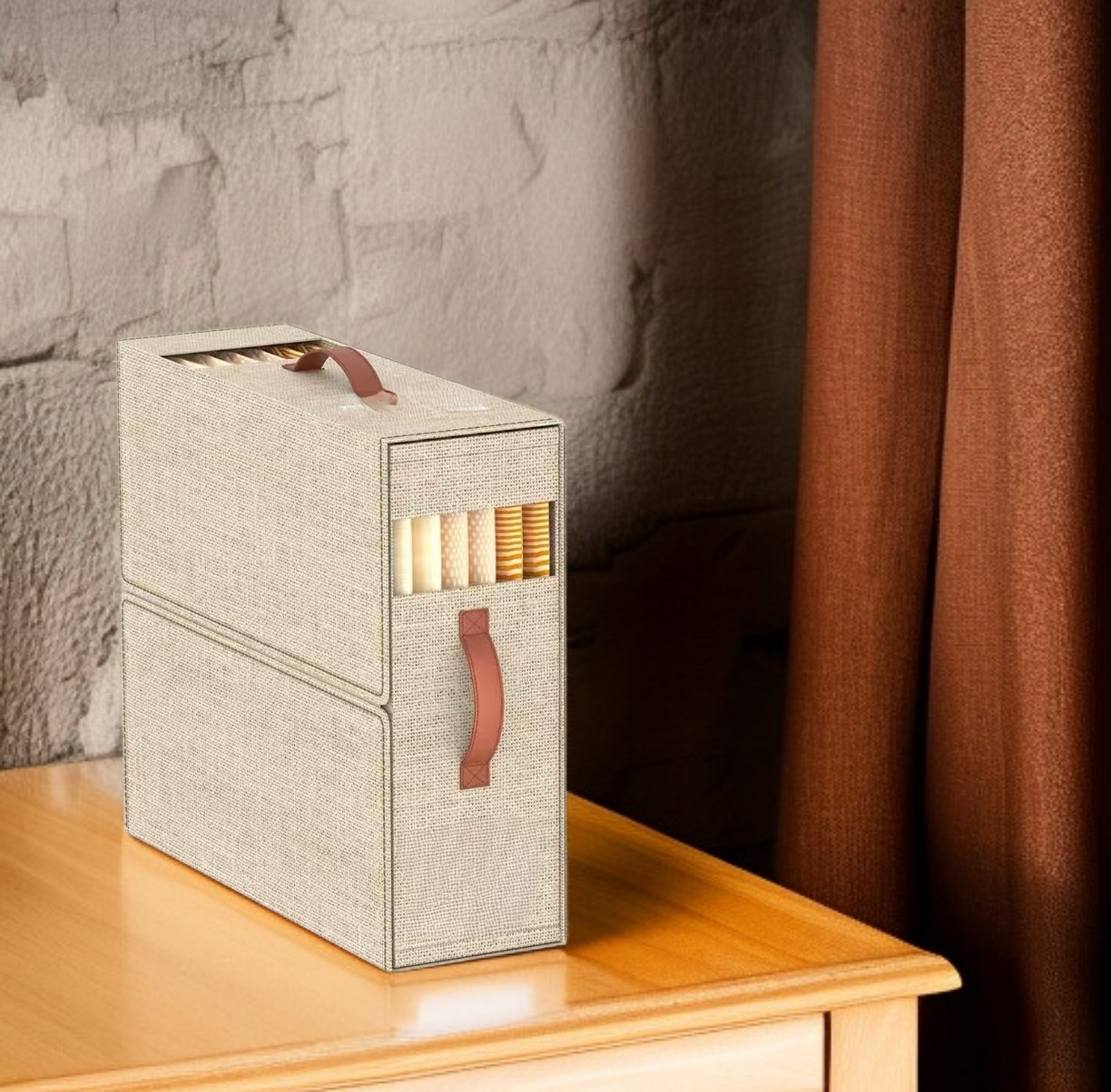 튼튼한 소재의 접이식 수납함 디테일