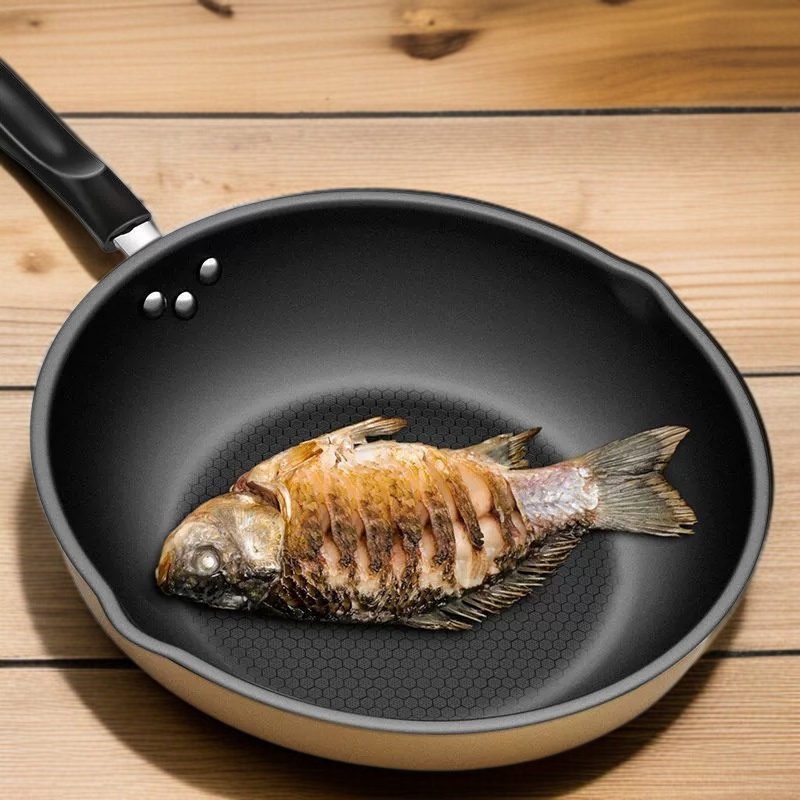 Double Flow Channel Household Flat Frying Pan