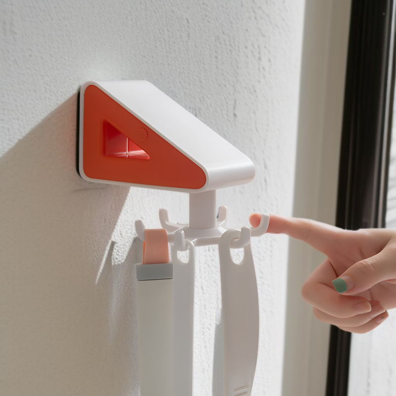 Multifunctional 360° Rotating 6-Claw Hook, Seamless Kitchen & Bathroom Organizer