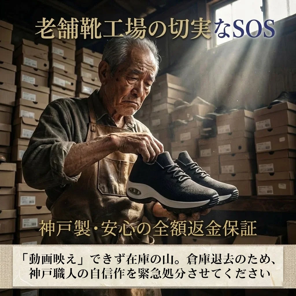 【24・25年、実店舗で80万足販売】伝説の神戸靴が…倉庫退去につき緊急処分！