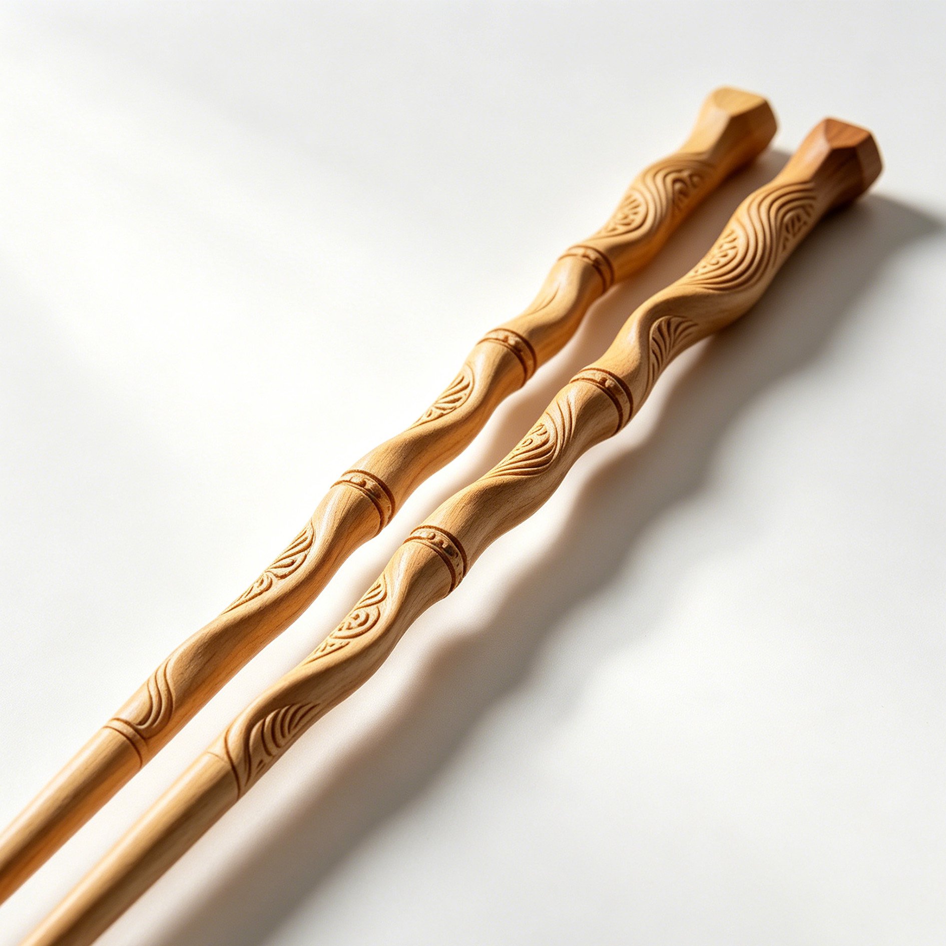 Umweltfreundliche wiederverwendbare Essstäbchen aus Holz