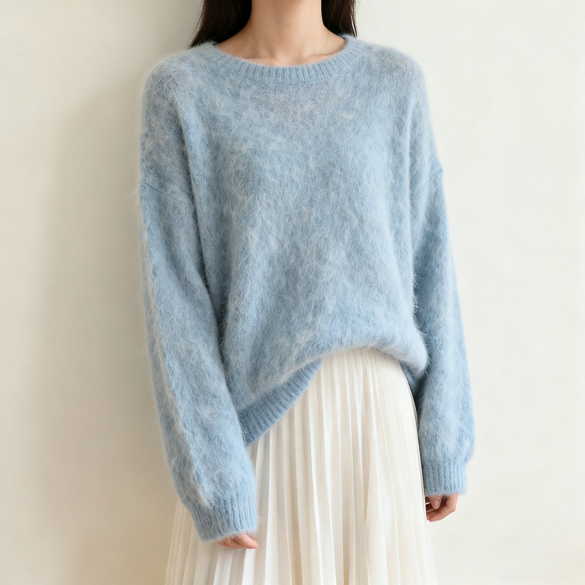 하늘색 소프트 니트 스웨터