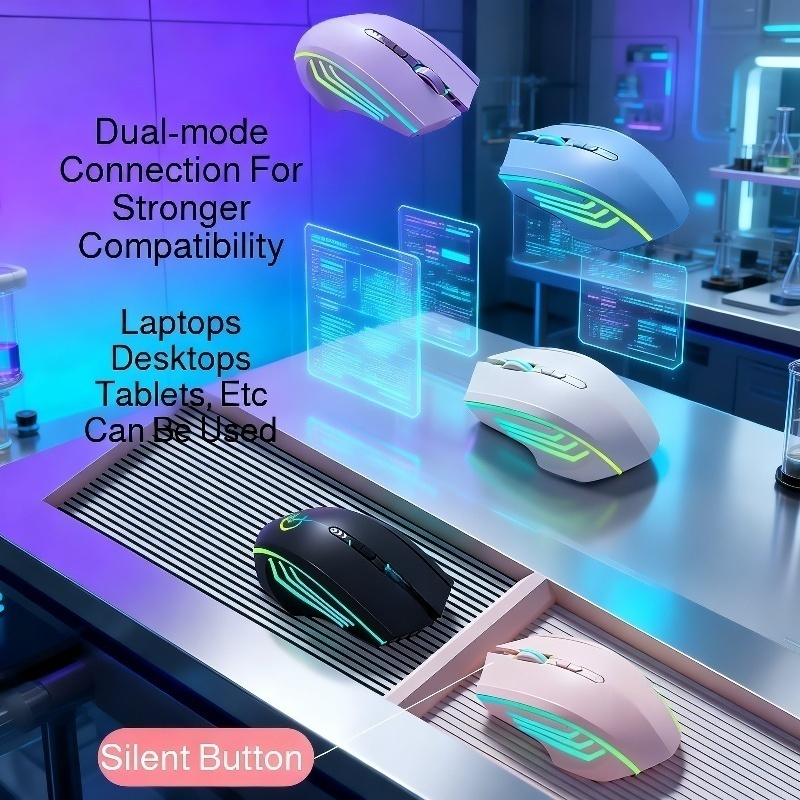Wireless Bluetooth Mute Mouse Rechargeable Laptop Gaming Mouse