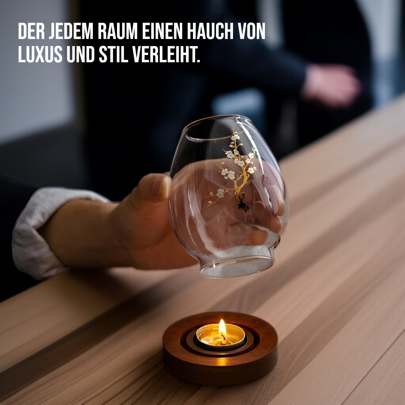 Transparente Kerzenhalter aus Glas