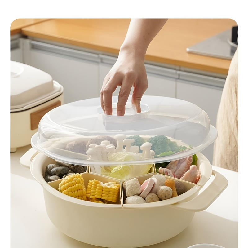 จานแบ่งหลายฟังก์ชันสำหรับใส่อาหารและหม้อ