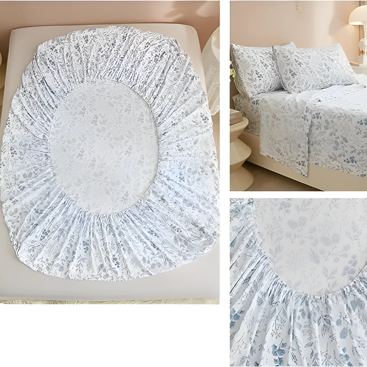 럭셔리 화이트 4피스 침구 세트