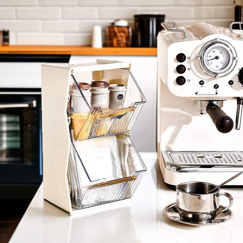 ชั้นวางเก็บถุงชาและแคปซูลกาแฟ สำหรับใช้งานในบ้านและสำนักงาน