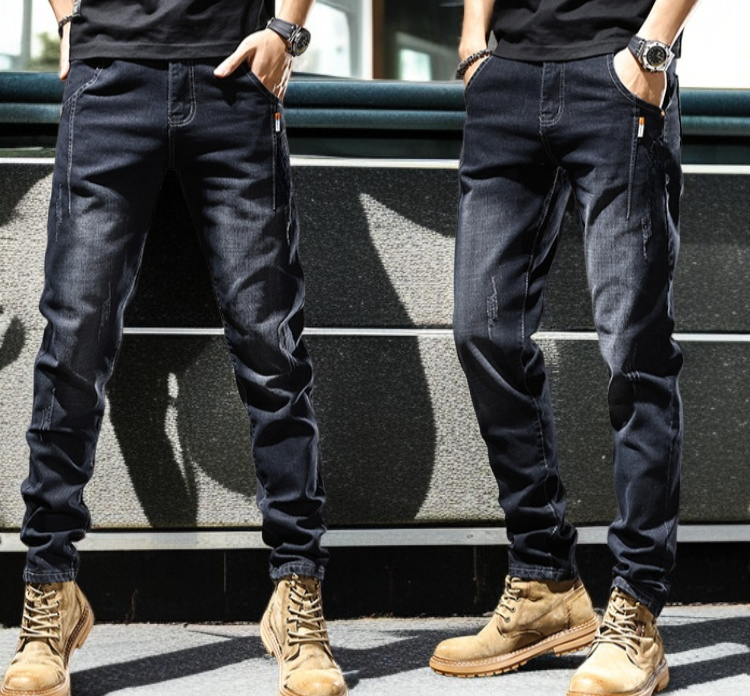 스판 소재 남성 바지 착용 예시