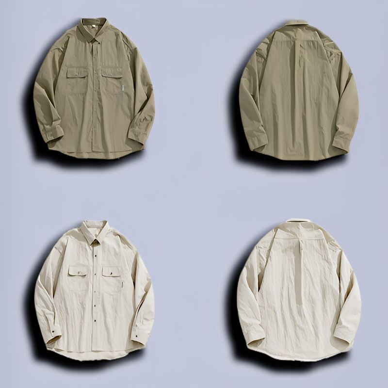 봄여름 작업복 스타일 남성 셔츠 아우터