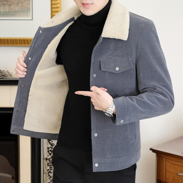 세련된 칼라 디자인의 남성 패딩 점퍼