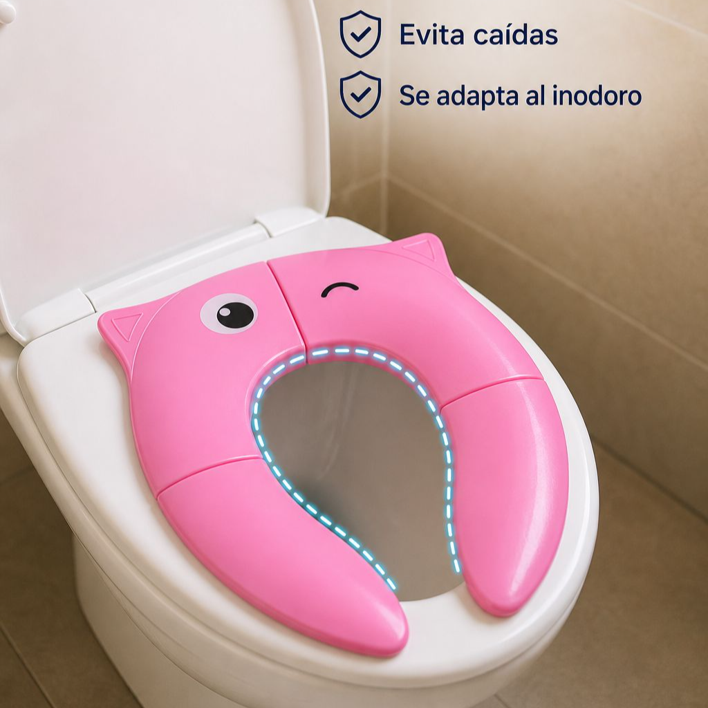 Entrenador de baño portátil para niños, cubierta de asiento de inodoro plegable para viajes