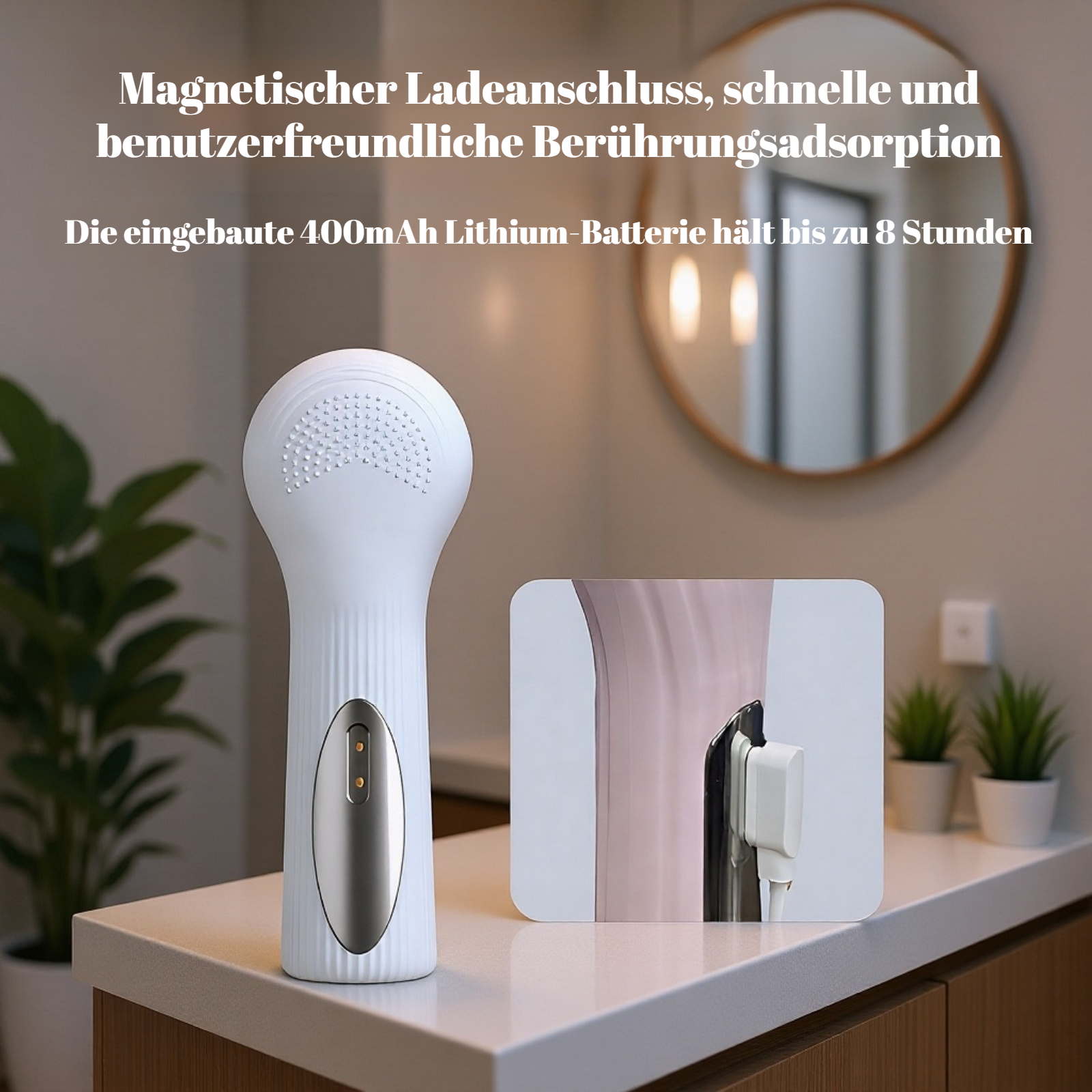 Praktischer Gesichtsreiniger mit Temperaturkontrolle