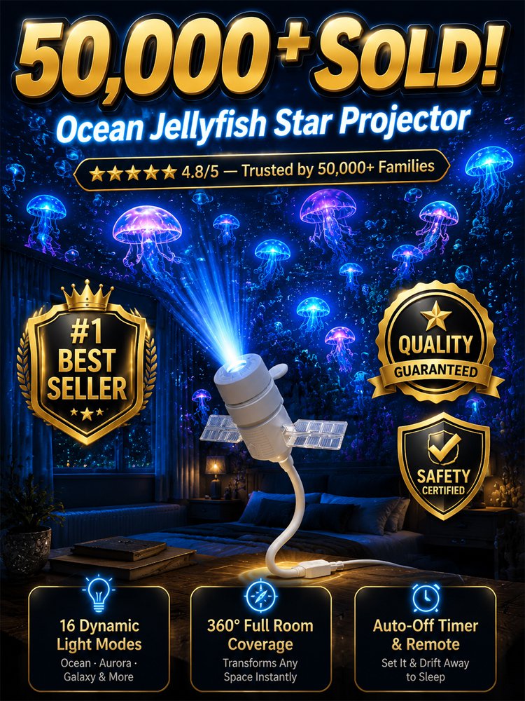 Dual-Mode Projection Night Light [Starry Sky & Ocean]