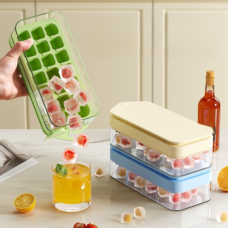 Fill with water and press the ice tray