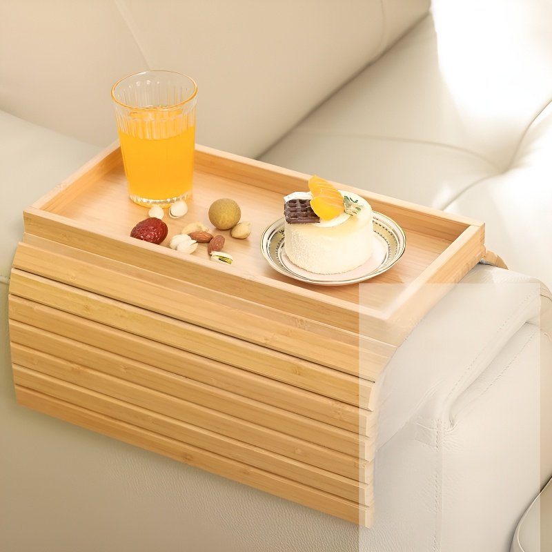 Foldable Bamboo Tray Multifunctional Food and Fruit Tray