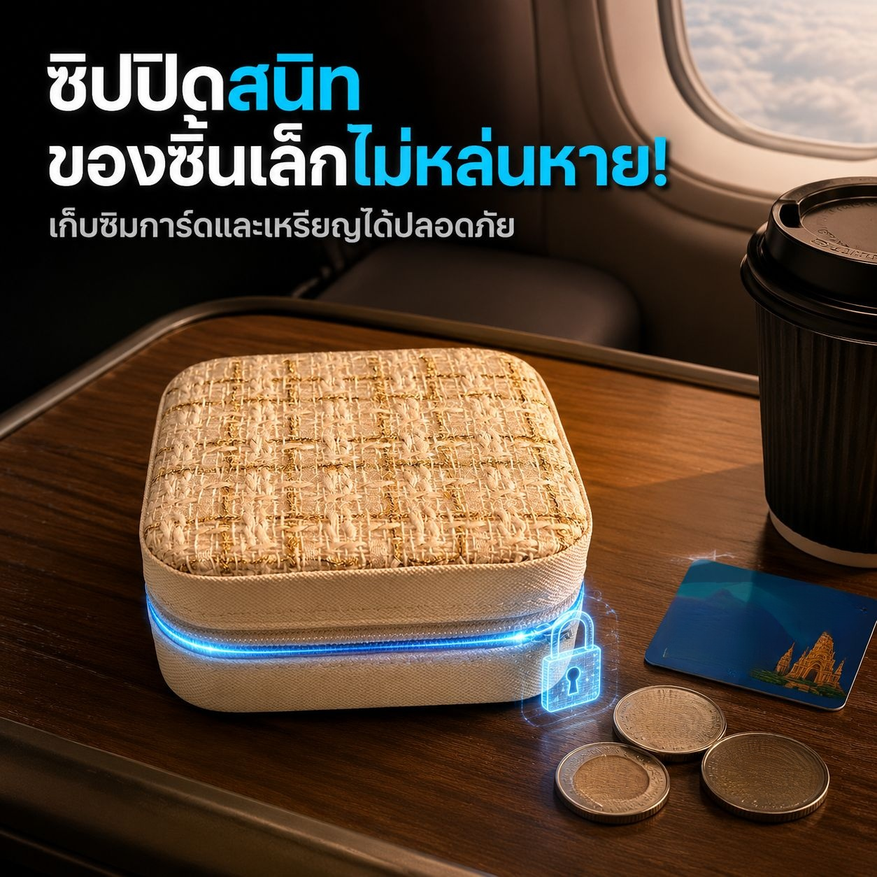 กระเป๋าใส่เครื่องประดับและเหรียญพกพา ดีไซน์เก๋