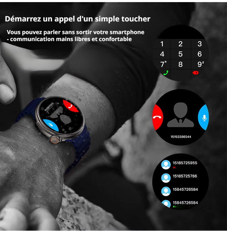 Montre intelligente portée au poignet