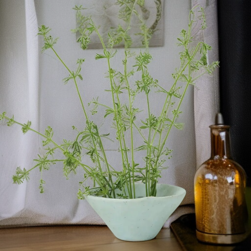 Handmade Ceramic Lotus Leaf Incense Vase, Oriental Ikebana Flower Vessel