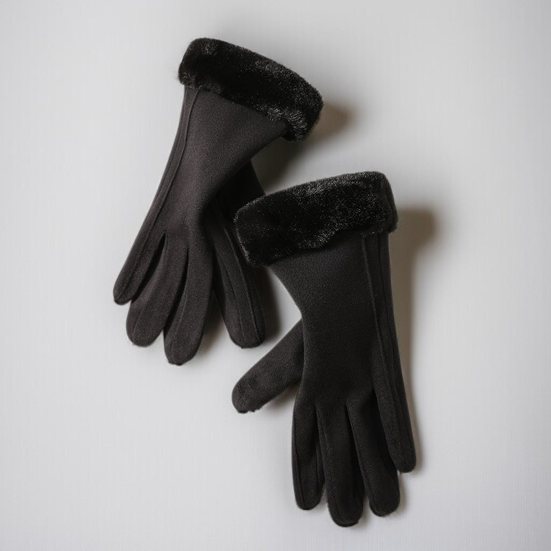  여성용 두꺼운 보온 플러시 장갑