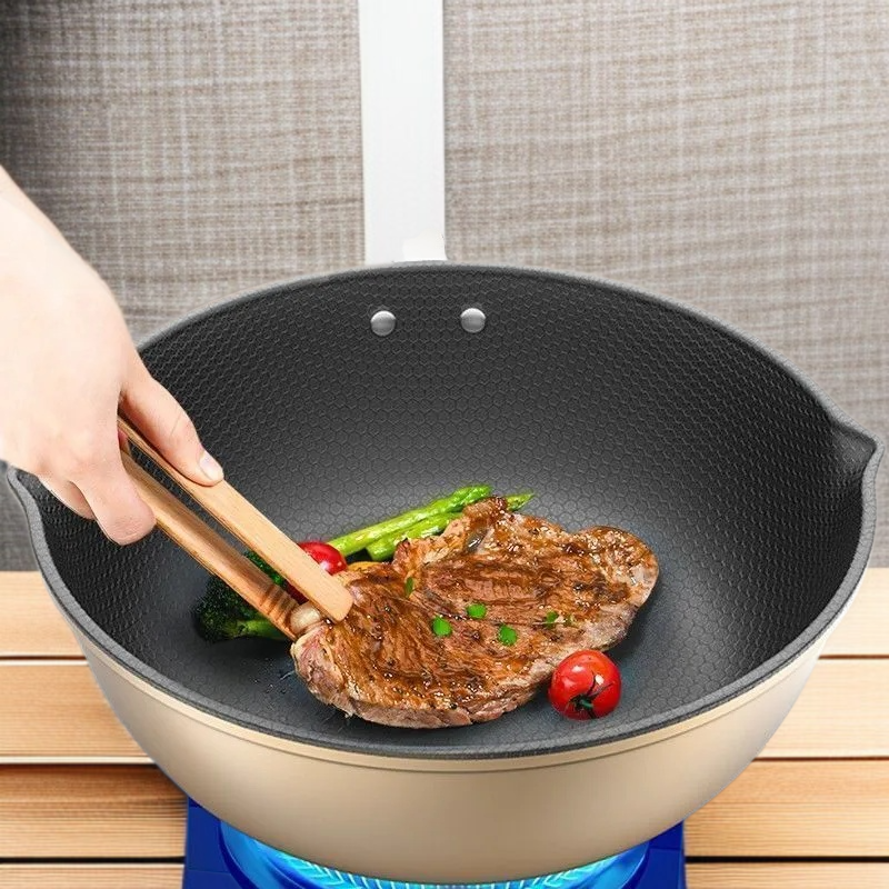 Double Flow Channel Household Flat Frying Pan