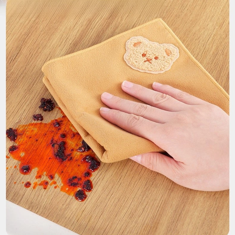 Paño de limpieza para coche de gamuza doble cara, sin marcas ni pelusa