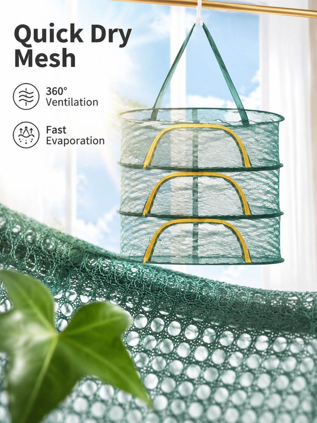 Zippered Drying Net Basket for Sweaters and Underwear