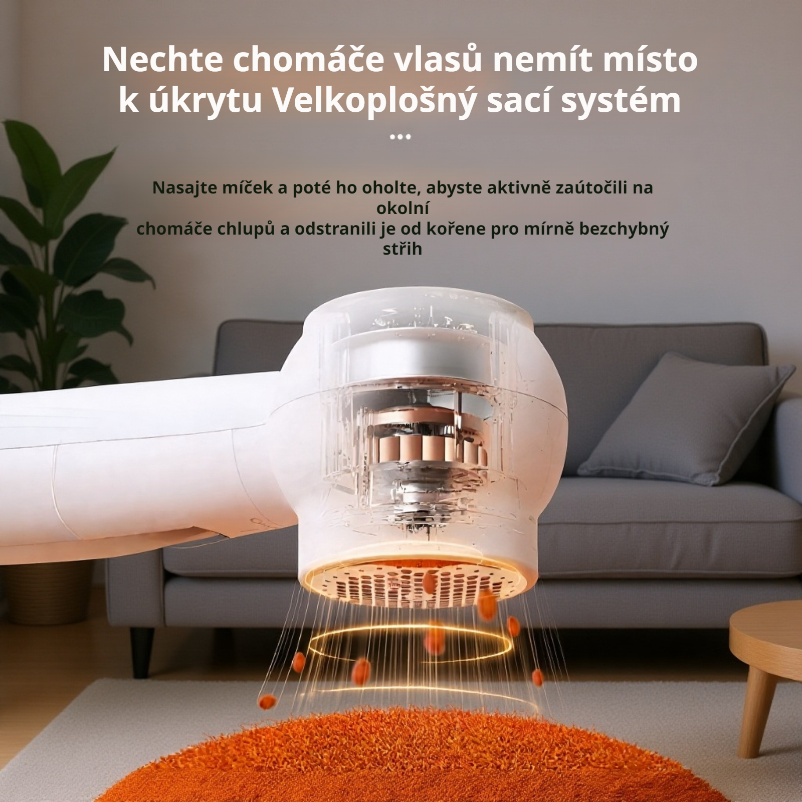 LED displej na odstraňovači žmolků