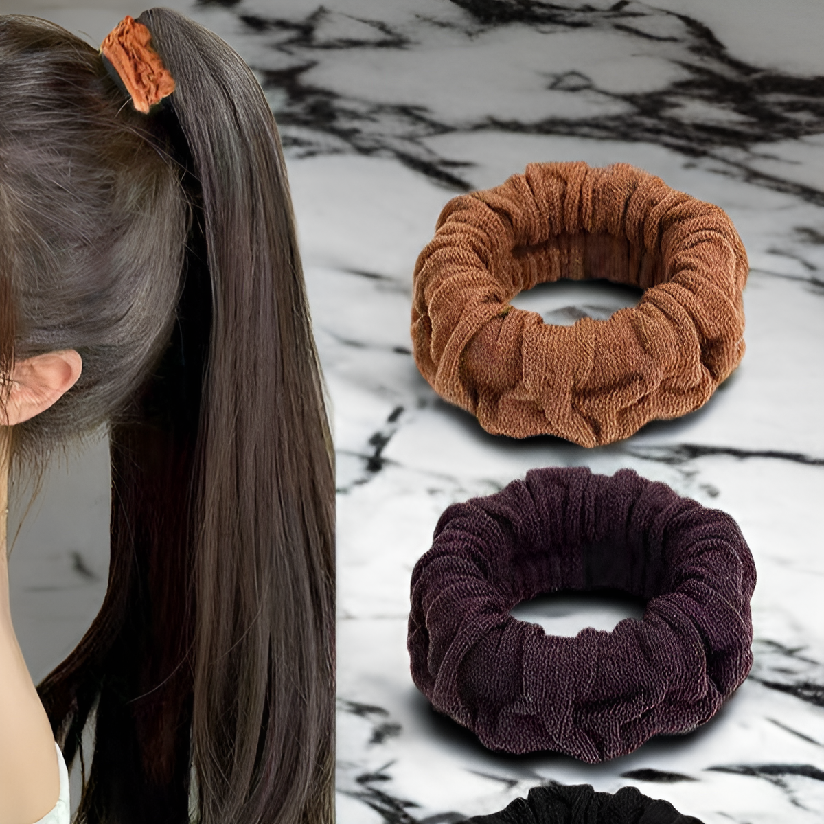 加粗直紋髮圈多色選擇