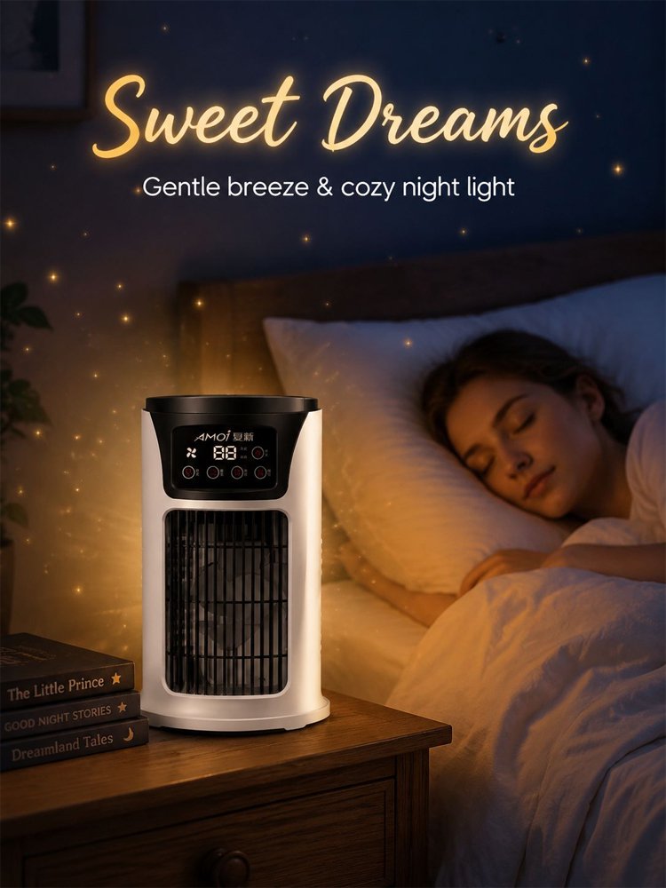 New Desktop Silent Cooling Fan with Night Light