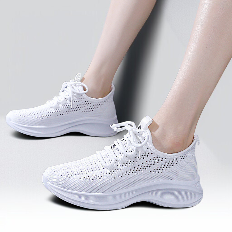 컴포트 운동화 여 여름 메쉬 스트랩 스니커즈 펀칭 스니커즈 날직 운동화 통굽 컴포트 운동화