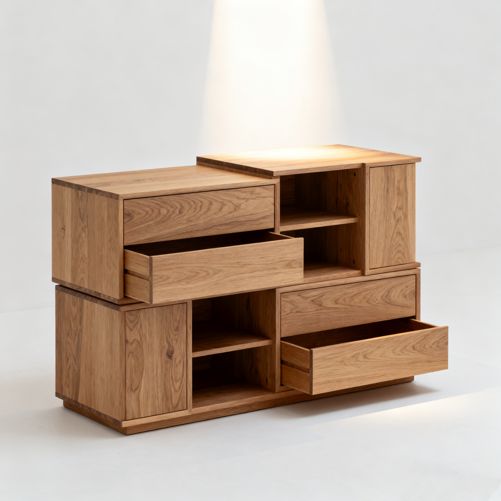 Armario de almacenamiento multifuncional color madera natural