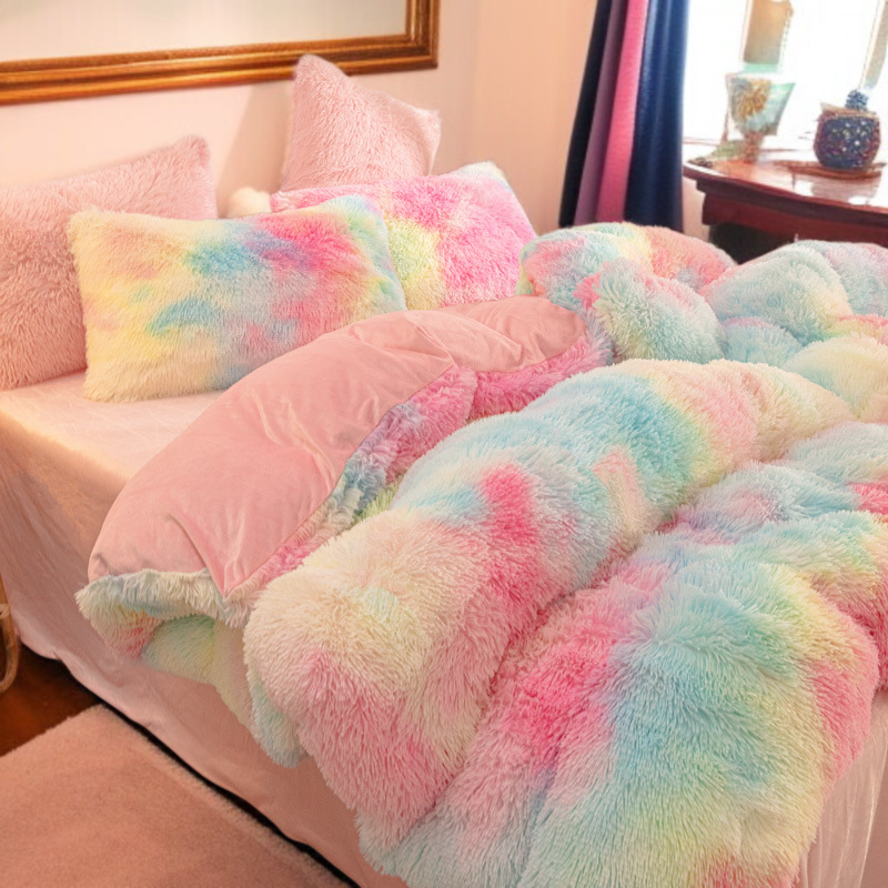 暖かい 掛け布団カバー 四点セット 冬 あったか 厚手 ふわふわ 蓄熱保温 布団カバー 毛布いらず 掛けふとんカバー 掛けカバー ダブルファスナー スナップボタン 静電気防止 抗菌防臭