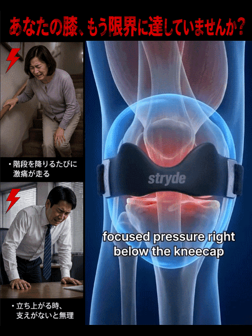 人体工学設計×3D立体サポート膝サポーター