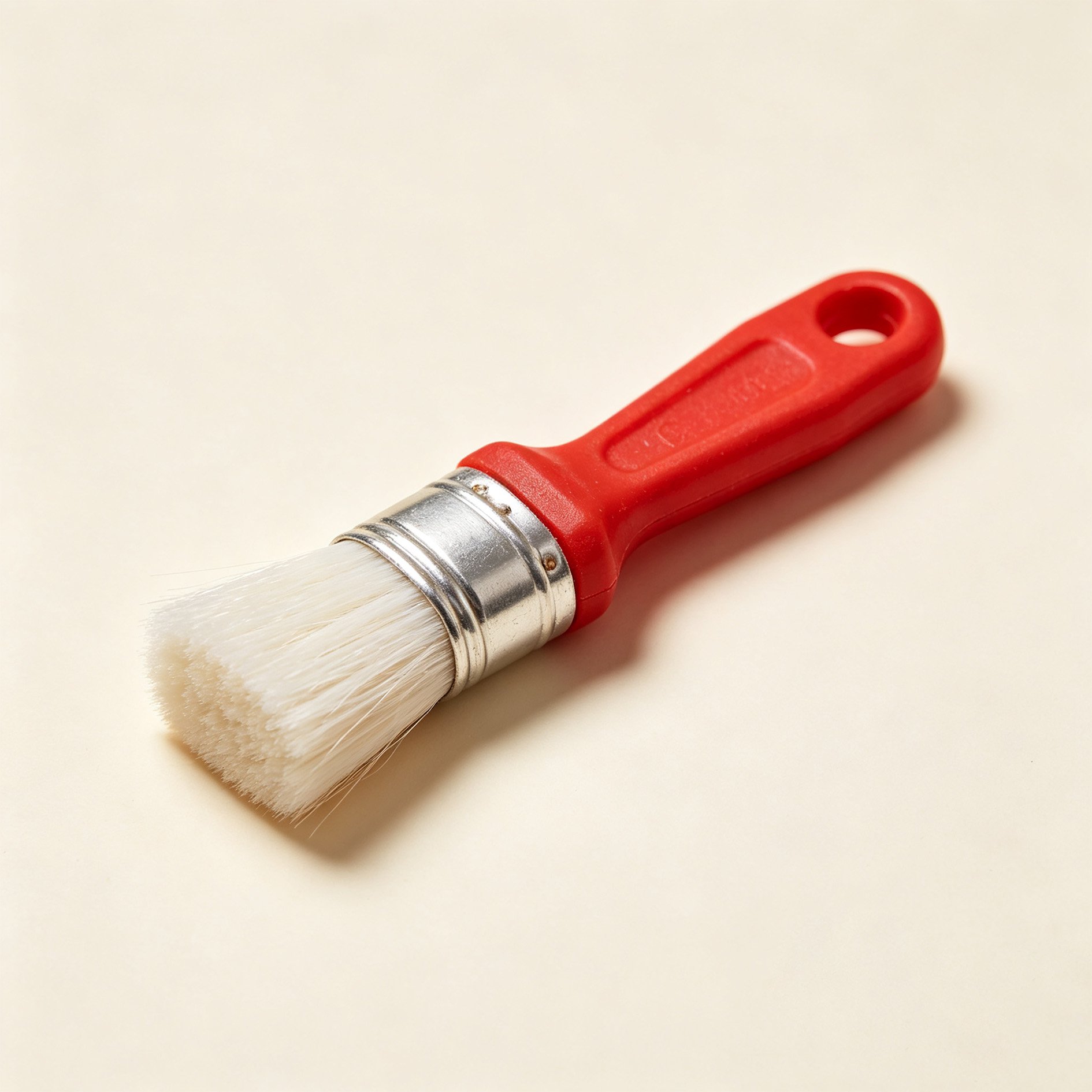 Red-handled soft-bristled dust brush