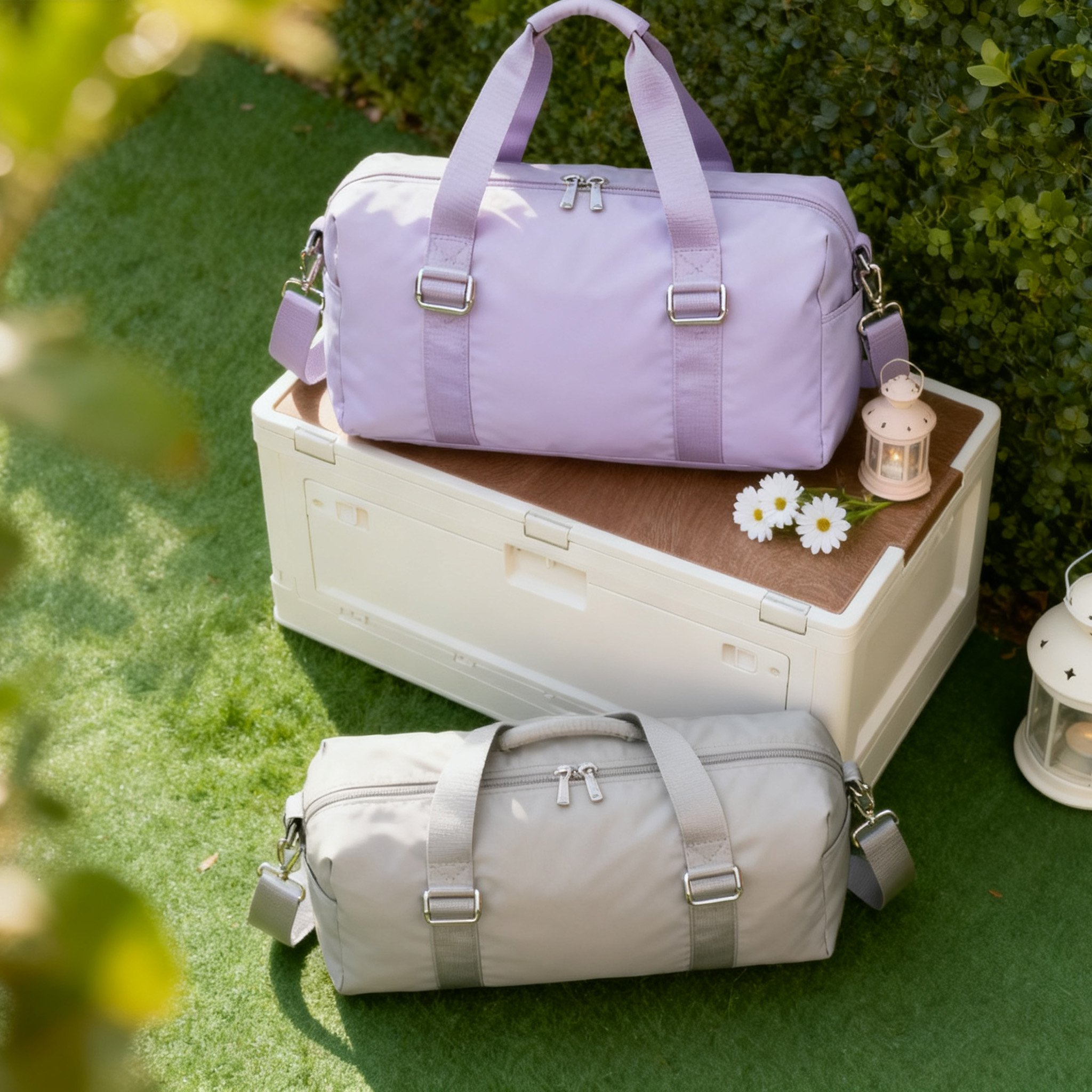 다용도 캔버스 여행용 가방 세트 (2개입)