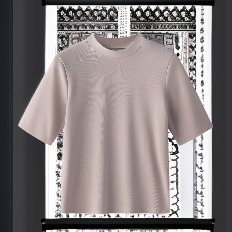 【柔らかくて優しい】2026春夏新作 五分袖スタンドカラー テンセルTシャツ 薄手ゆったり 半袖 快適 軽量 着痩せ レディース トップス プラスサイズあり