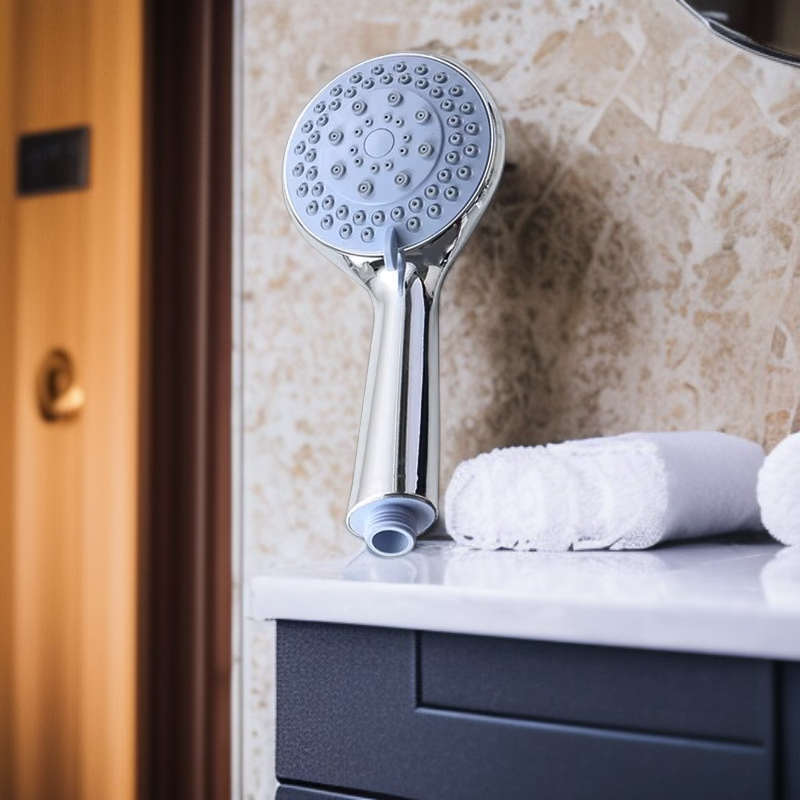 رأس دش الفندق، مطلي بالكروم، مع خمسة أوضاع وضغط ماء قوي