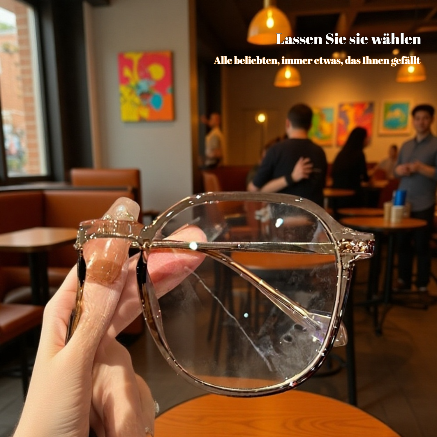 Moderne ultraleichte Brille mit stilvollem Design