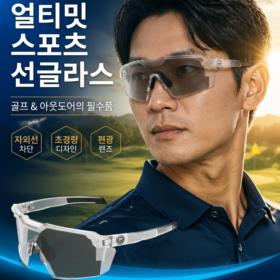 【골프낚시 필수】자동 변색 모션 방풍 고글